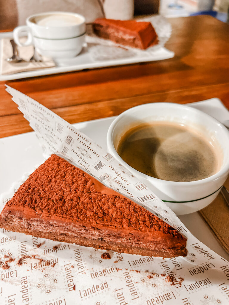 a slice of the best chocolate cake in lisbon