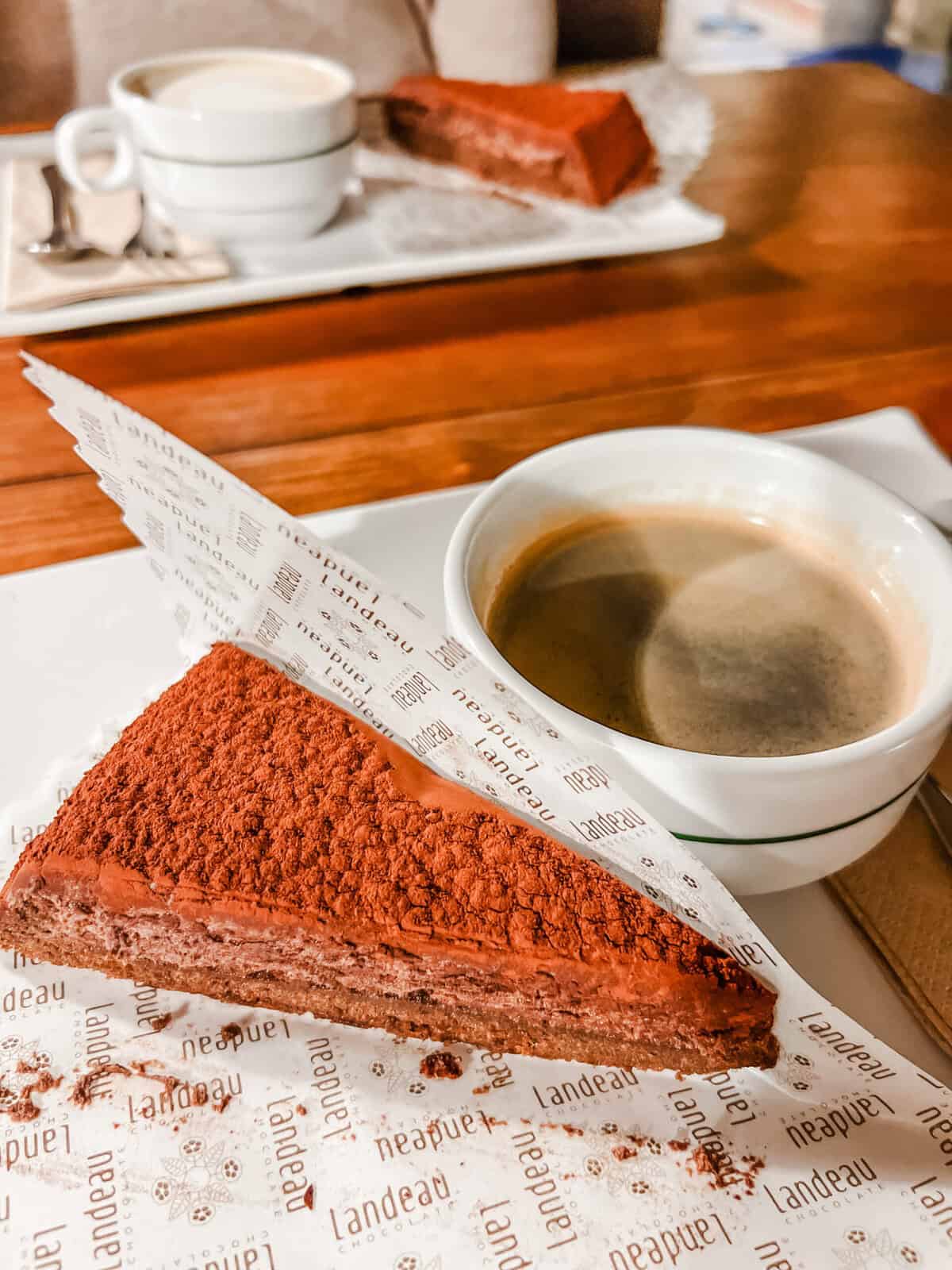 a slice of the best chocolate cake in lisbon
