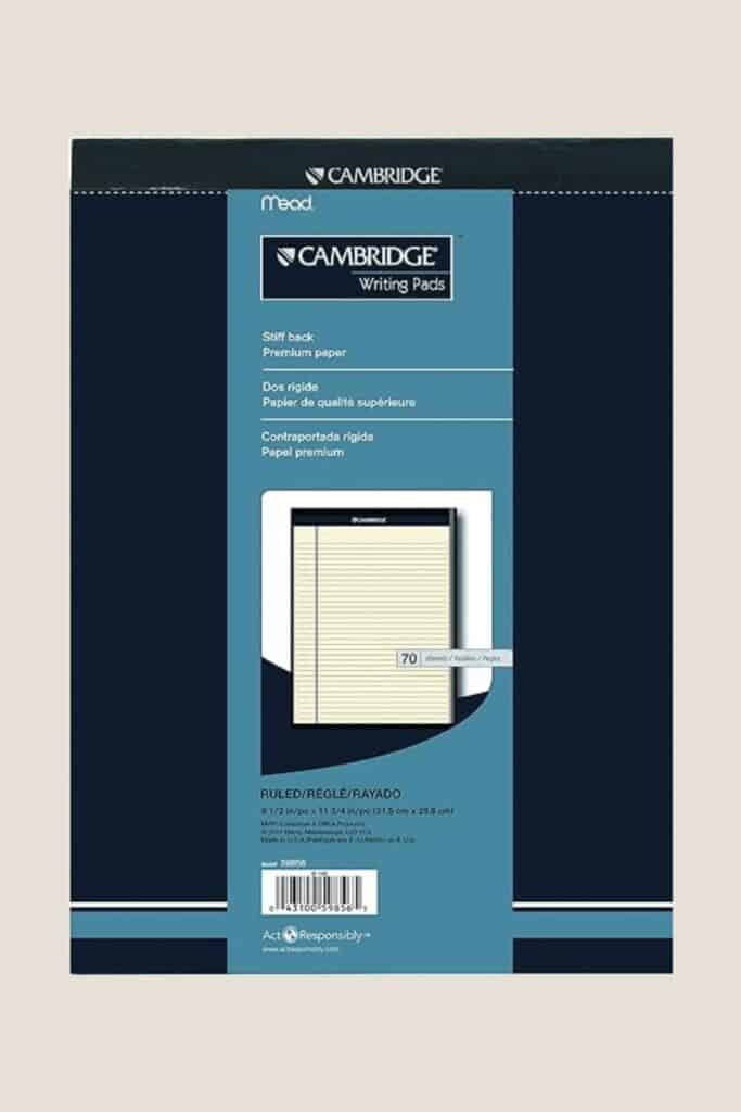 legal pads in yellow