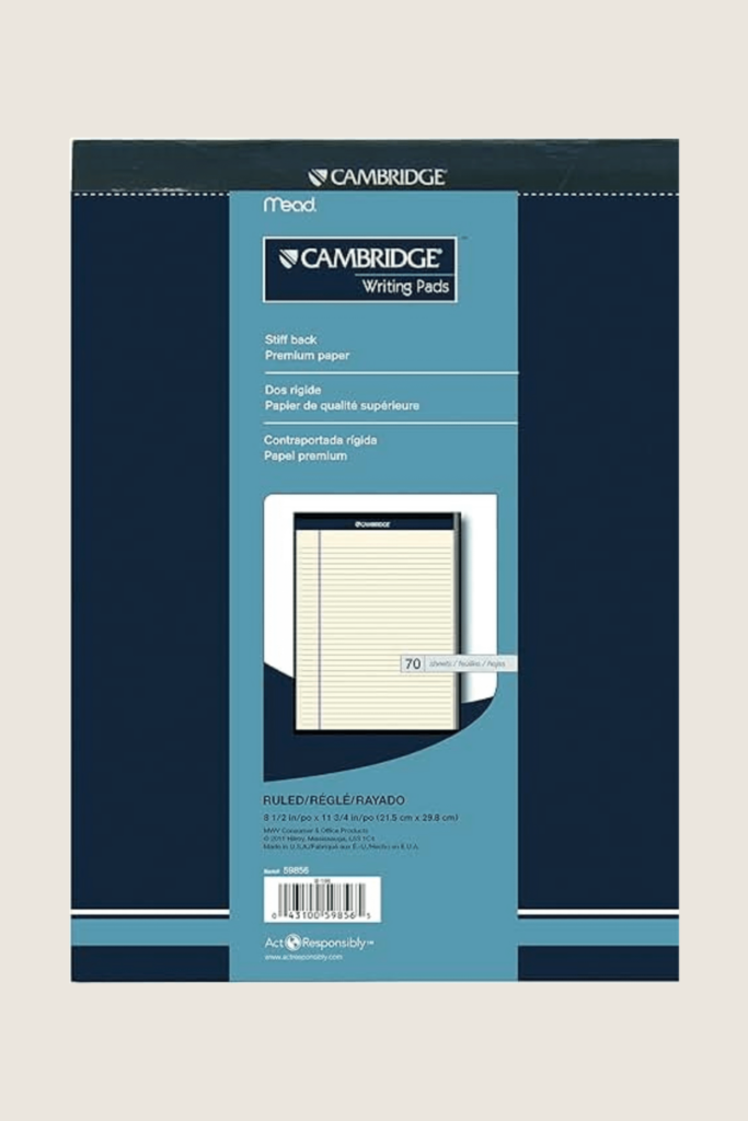 legal pads in yellow