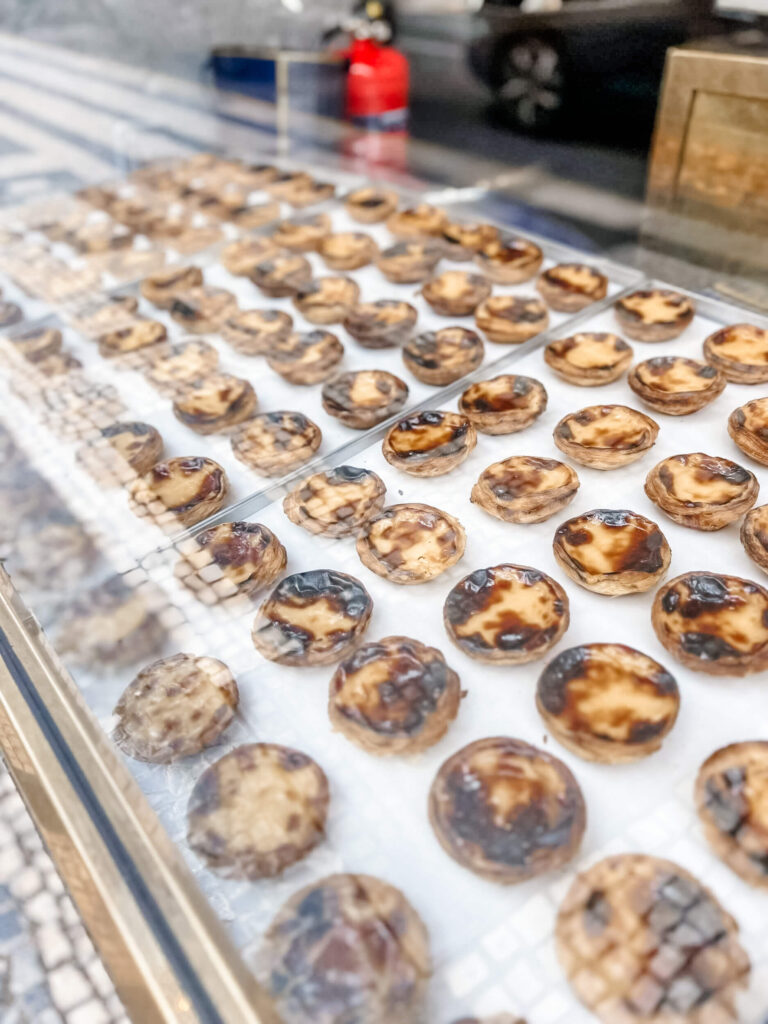 Rows of Pasteis de Nata Lisbon Portugal