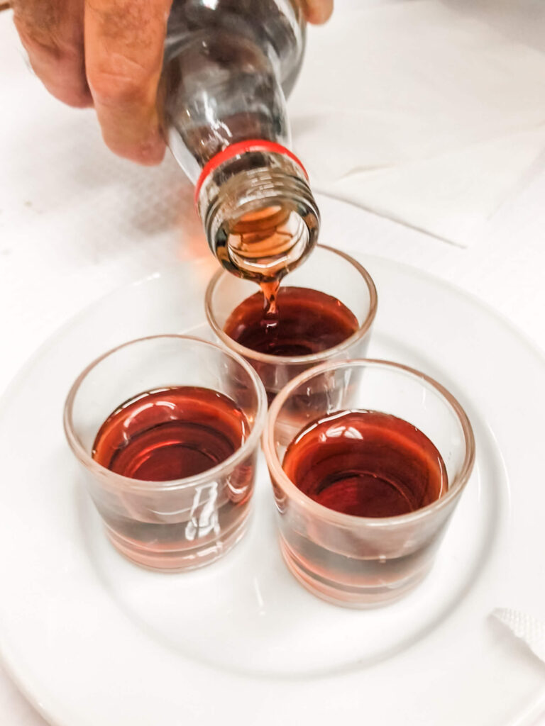 3 shots of ginja in obidos