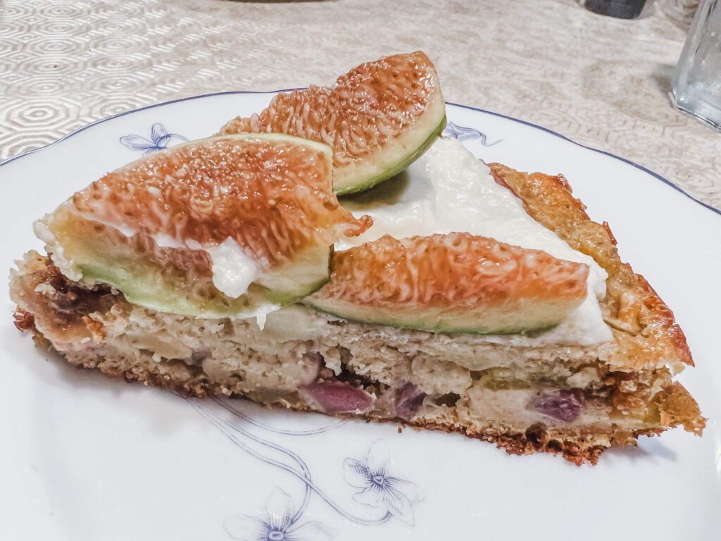 a piece of fig cake