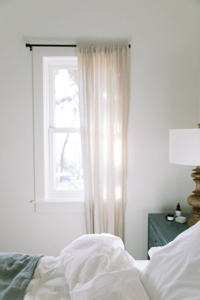 open bedroom window for morning rituals