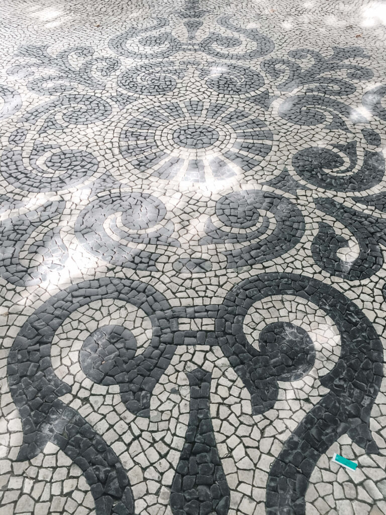 art work on the ground a calcada in portugal
