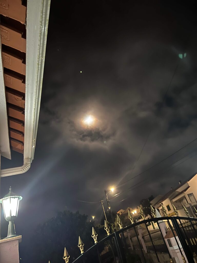 full moon at night in portugal north of lisbon