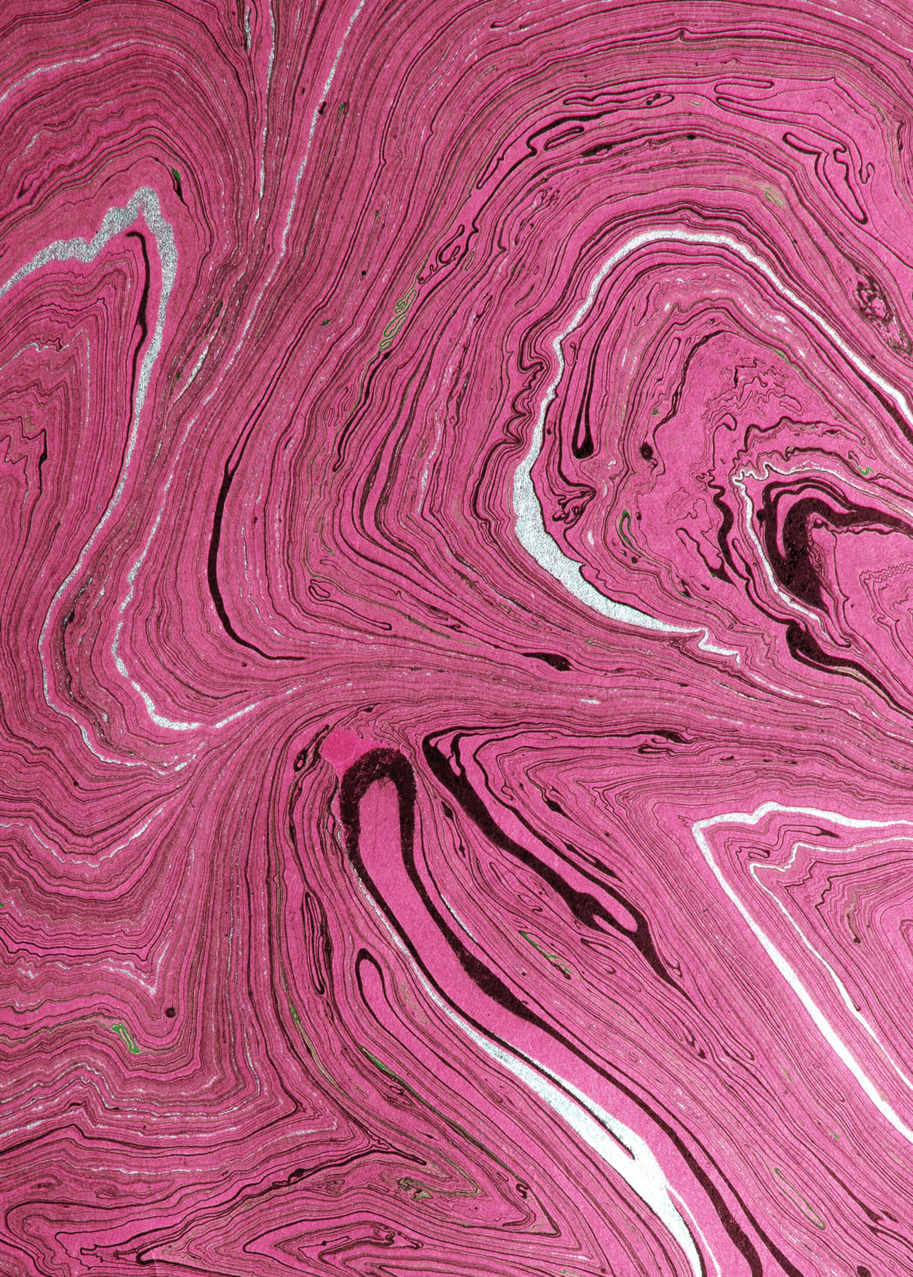 A pink abstract painting.