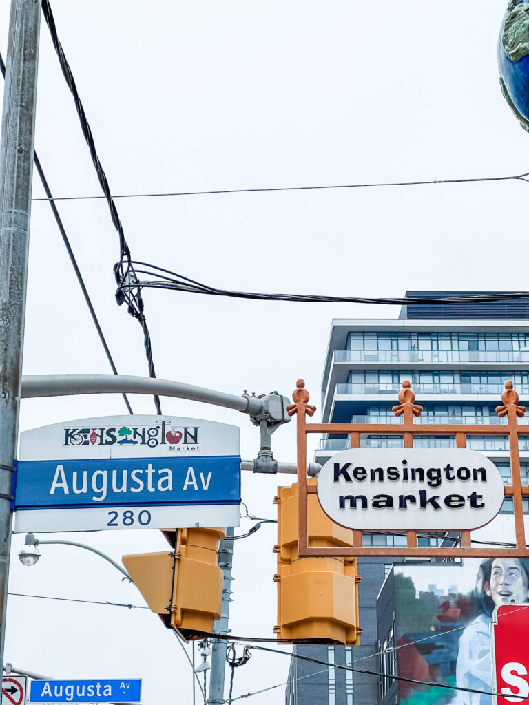 Signs of Augusta and Kensington Market
