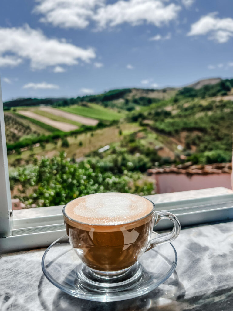 Enjoying coffee at home is part of life in portugal