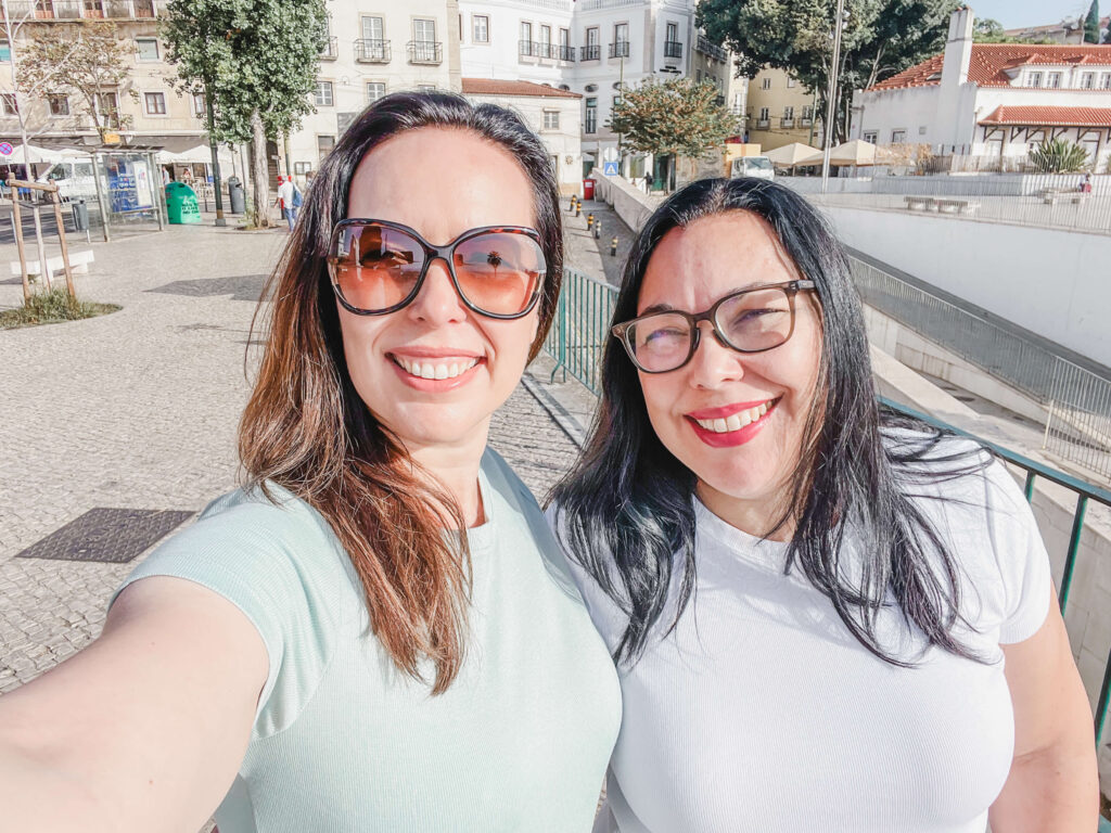 Marilyn and Isabel in sunny Lisbon