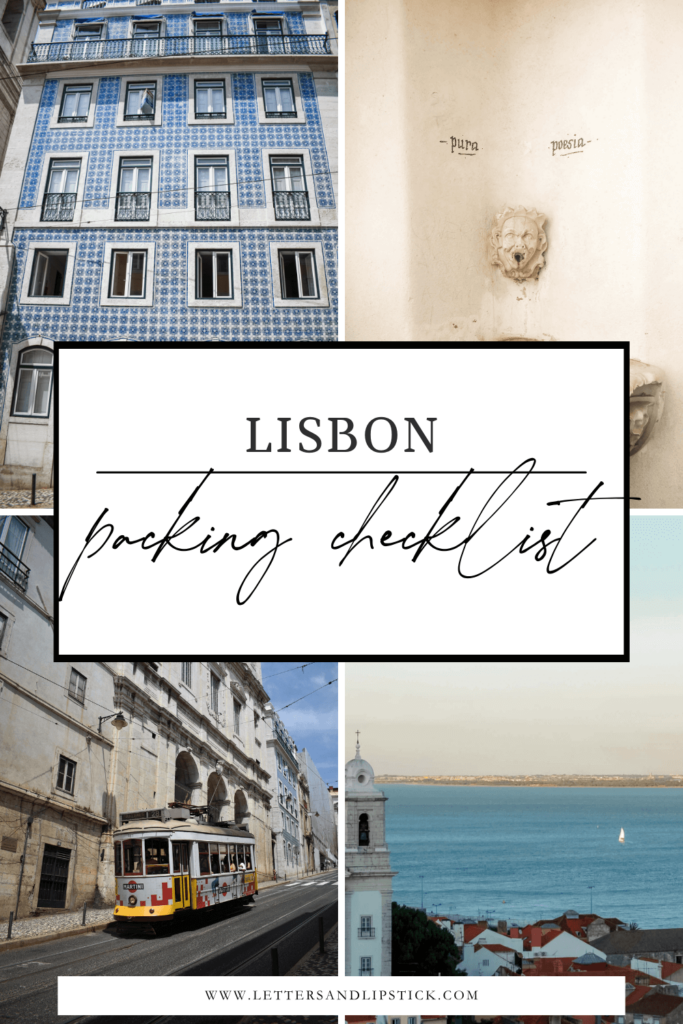 four images of lisbon checklist pin