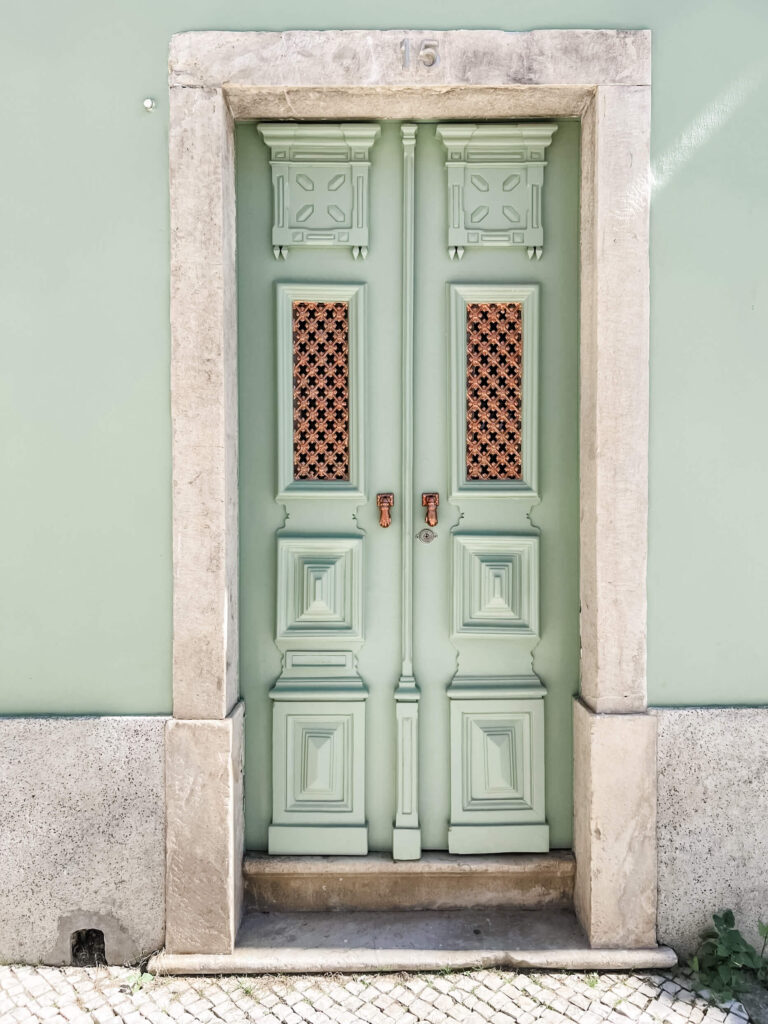 an old fashioned door in a small Portuguese village